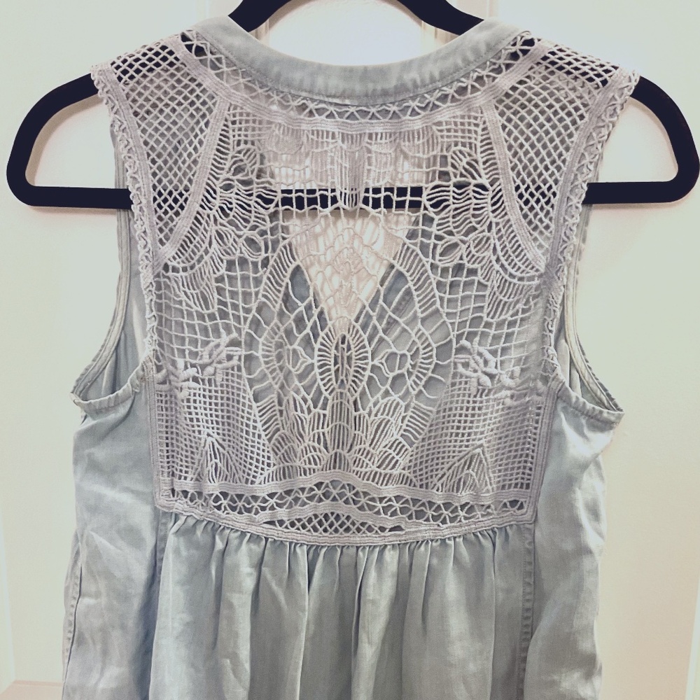 Blue Jean Lace Tank Top